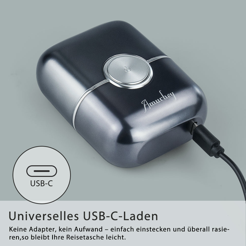 Amurhey FK706 Mini Rasierer Herren Elektrisch mit Reiseetui