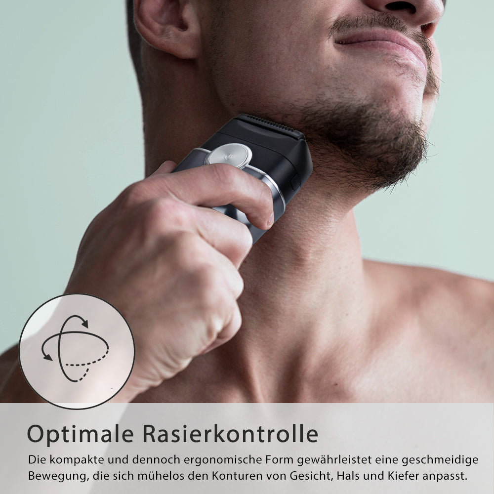 Amurhey FK706 Mini Rasierer Herren Elektrisch mit Reiseetui